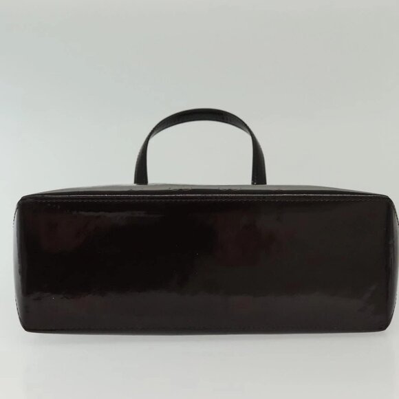 LOUIS VUITTON Monogram Vernis Wilshire PM Hand Bag Amarante - Picture 9 of 15